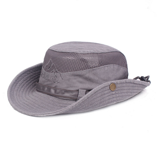 Spring And Summer Outdoor Sunshade Cotton Mesh Ladies Mountaineering Hat - Urban Caps