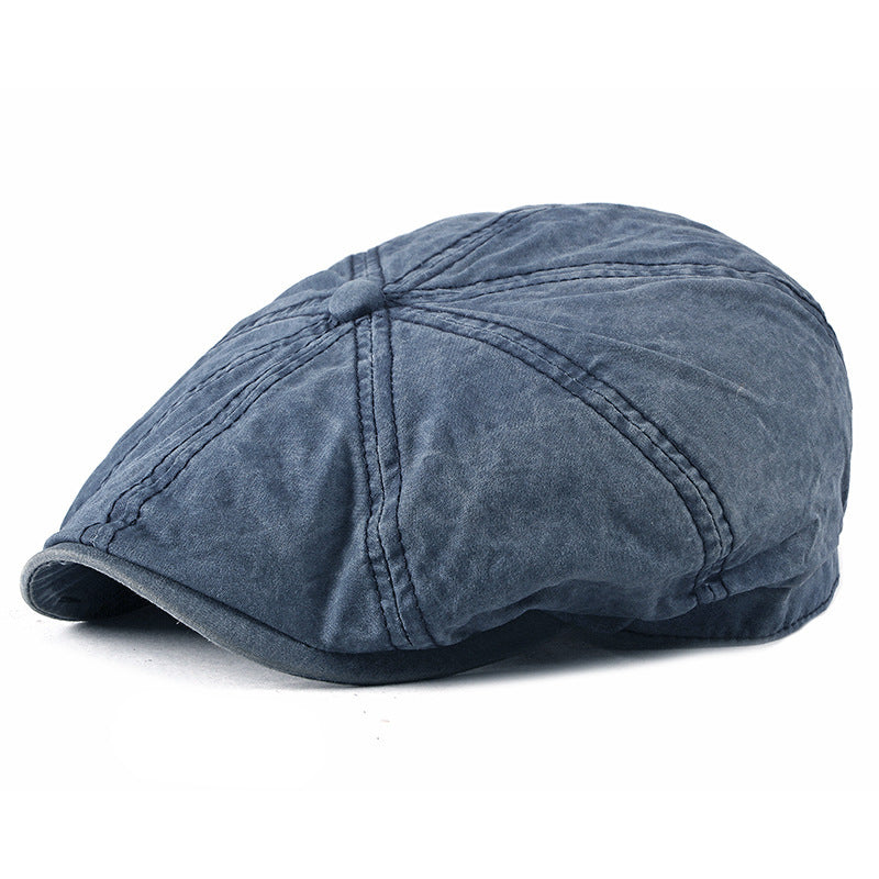 Spring And Autumn New Washed Pure Cotton Men Beret - Urban Caps