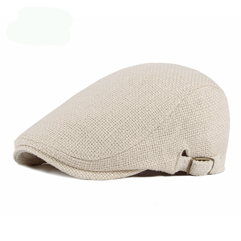 Breathable Cotton And Linen Beret Male British Retro - Urban Caps