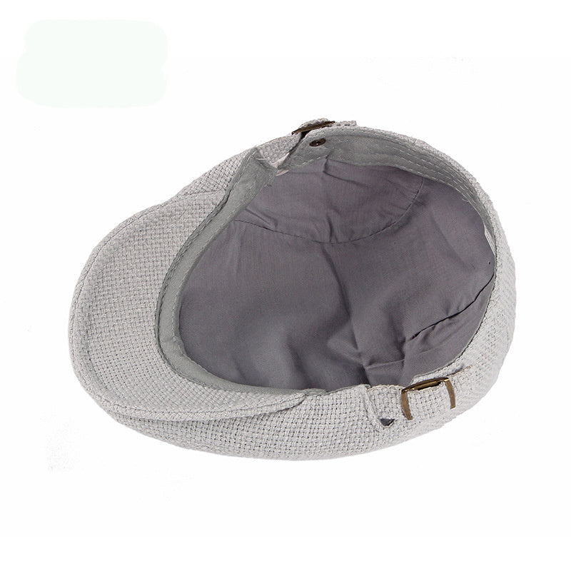Breathable Cotton And Linen Beret Male British Retro - Urban Caps
