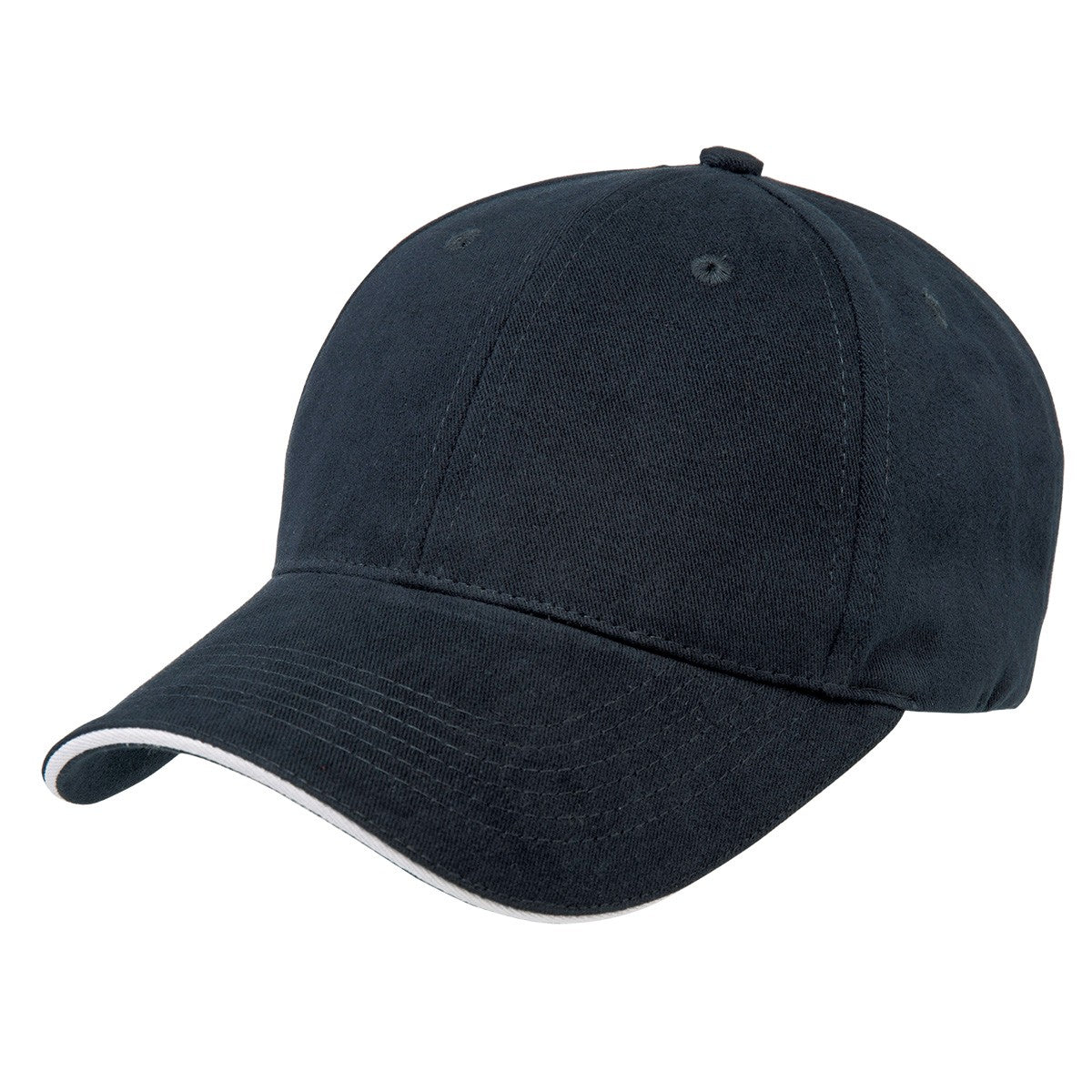 Premium Soft Sandwich Peak Cap – 100% Cotton, Velcro Fit, Contrast Trim - Urban Caps