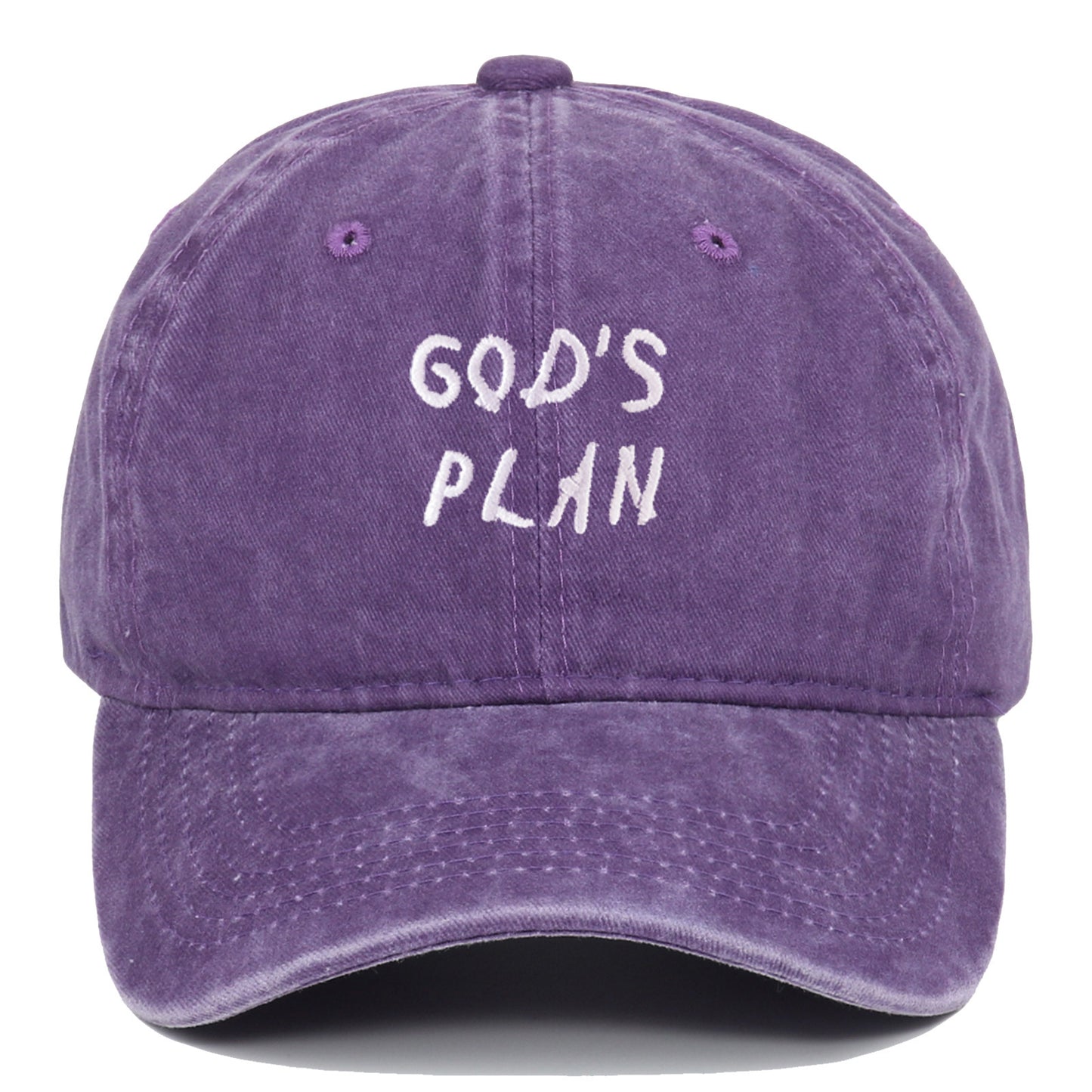 GODS PLAN Embroidered Baseball Cap Pure Cotton Washed - Urban Caps