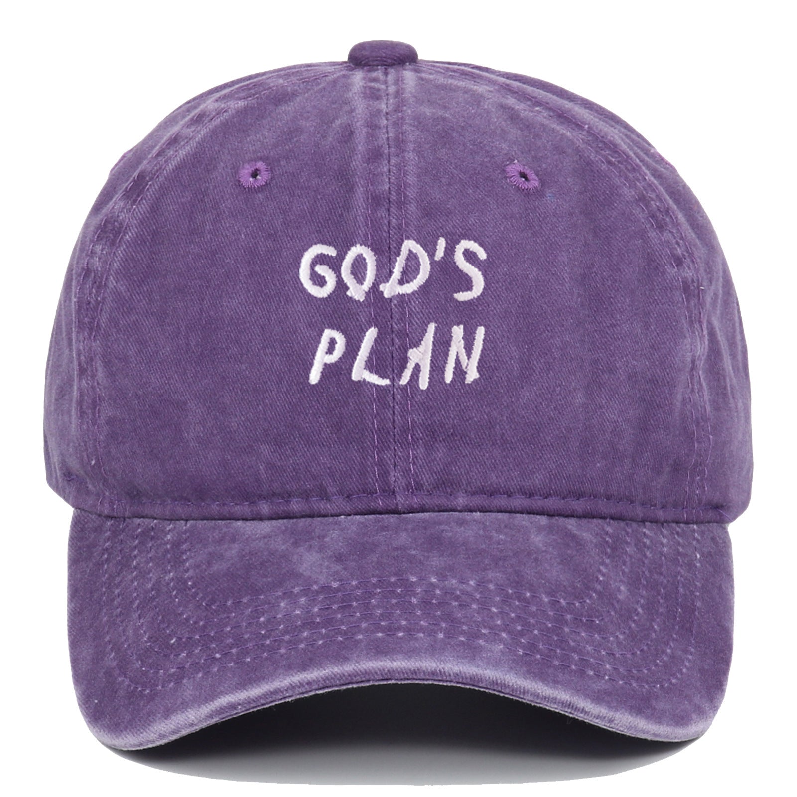 GODS PLAN Embroidered Baseball Cap Pure Cotton Washed - Urban Caps