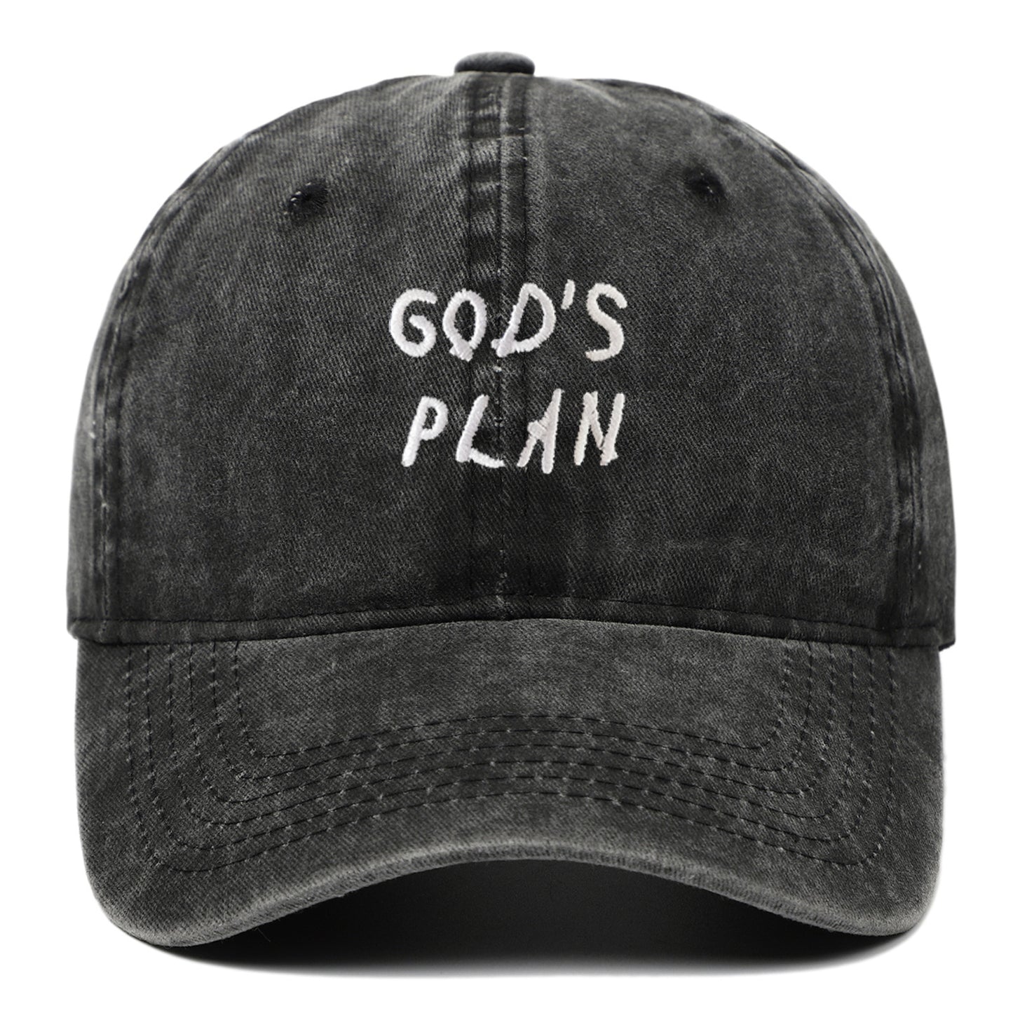 GODS PLAN Embroidered Baseball Cap Pure Cotton Washed - Urban Caps