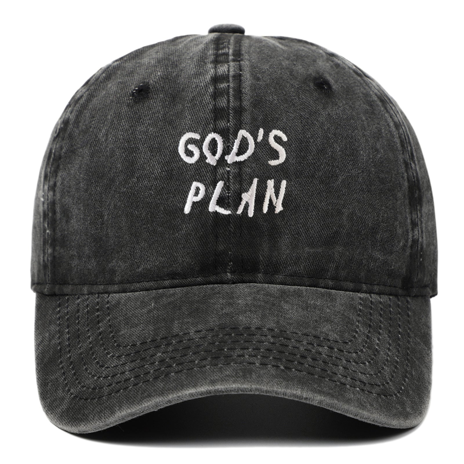 GODS PLAN Embroidered Baseball Cap Pure Cotton Washed - Urban Caps