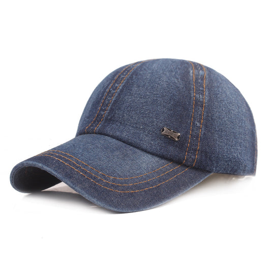 Washed Distressed Denim Baseball Cap