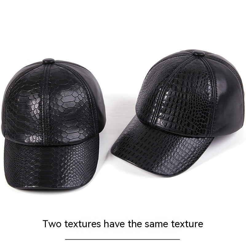 Autumn and Winter High-End Leisure Leather Hat