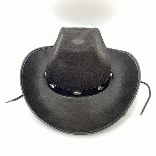 Western Five Nail Cowboy Hat One-time Forming Big Edge Children's Polyester Felt Hat - Urban Caps