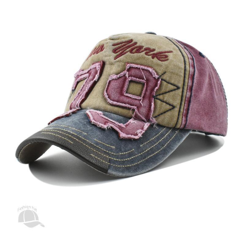 Men's Washed Letter Embroidery Baseball Cap - Urban Caps
