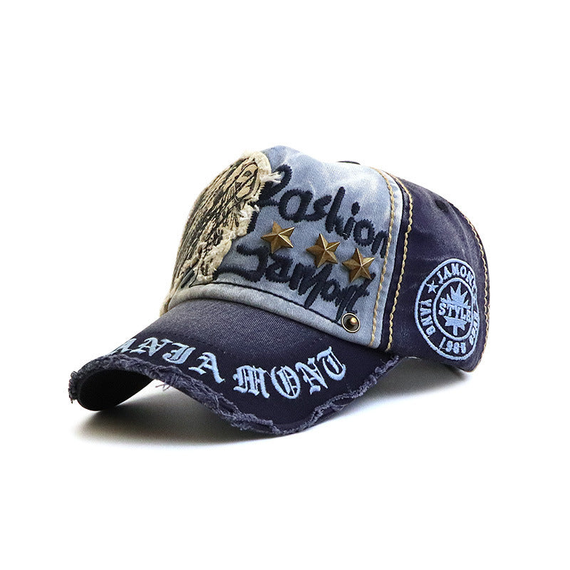 Indian Patch Letter Embroidery Casual Sun Hat - Urban Caps