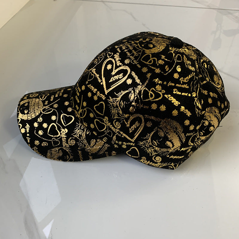 Spring and Summer Baseball Caps for Men and Women Korean Style Floral