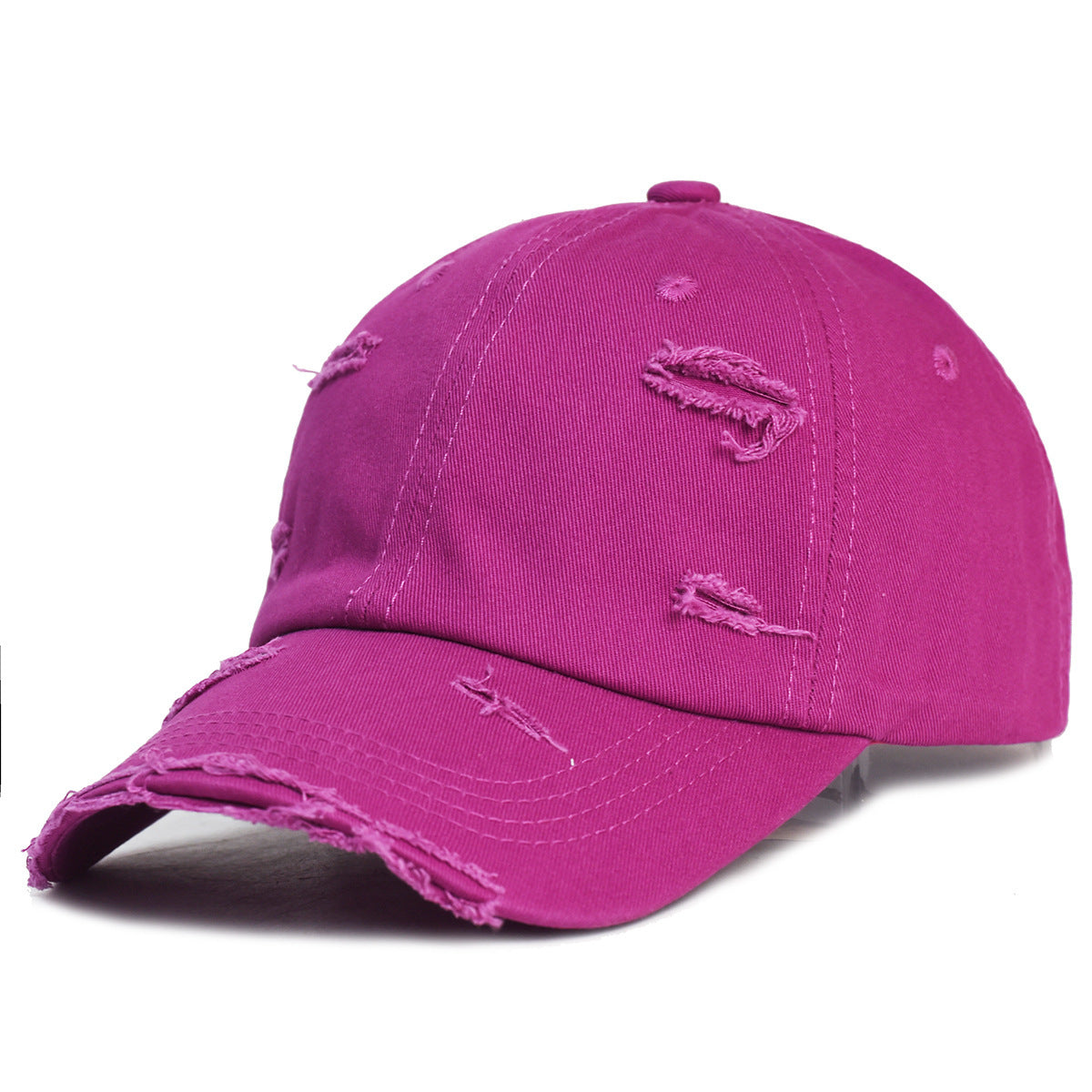 Ripped Cotton Worn Looking Washed-Out Cotton Baseball Cap