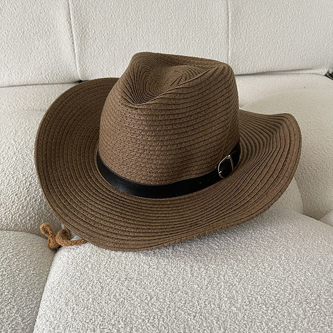 Western Cowboy Hat Summer Woven Cool Hat - Urban Caps