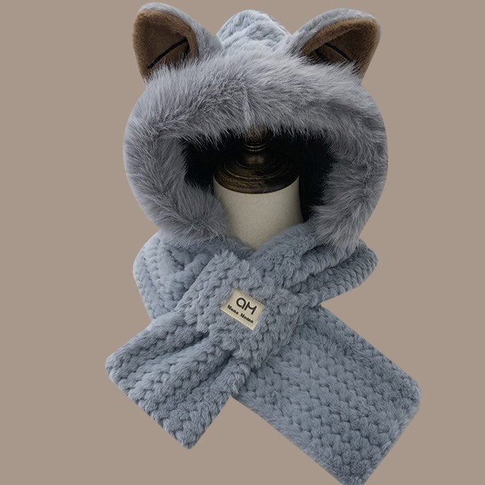 Autumn And Winter Cute Furry Fox Ear Hat - Urban Caps
