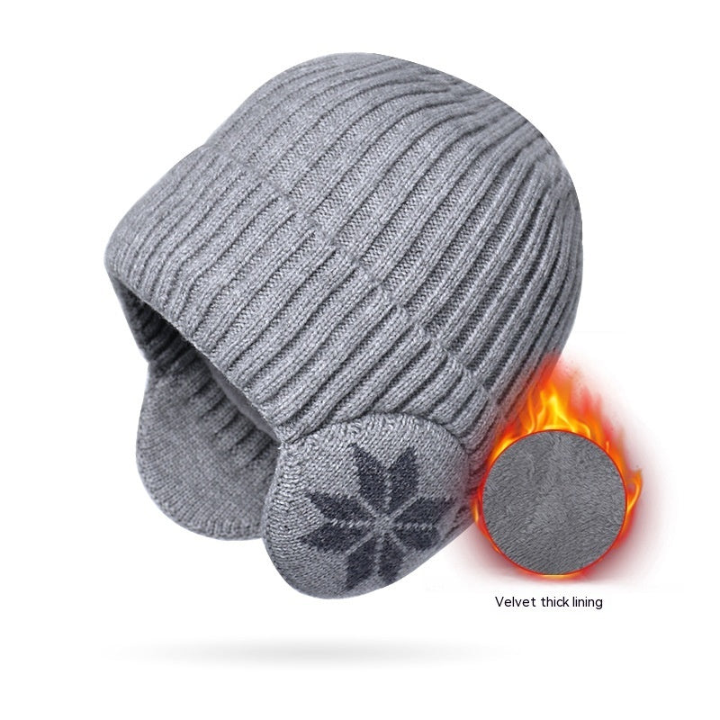 Thermal Knitting Woolen Cap Men's Fleece-lined Thickened Winter Trending Products - Urban Caps