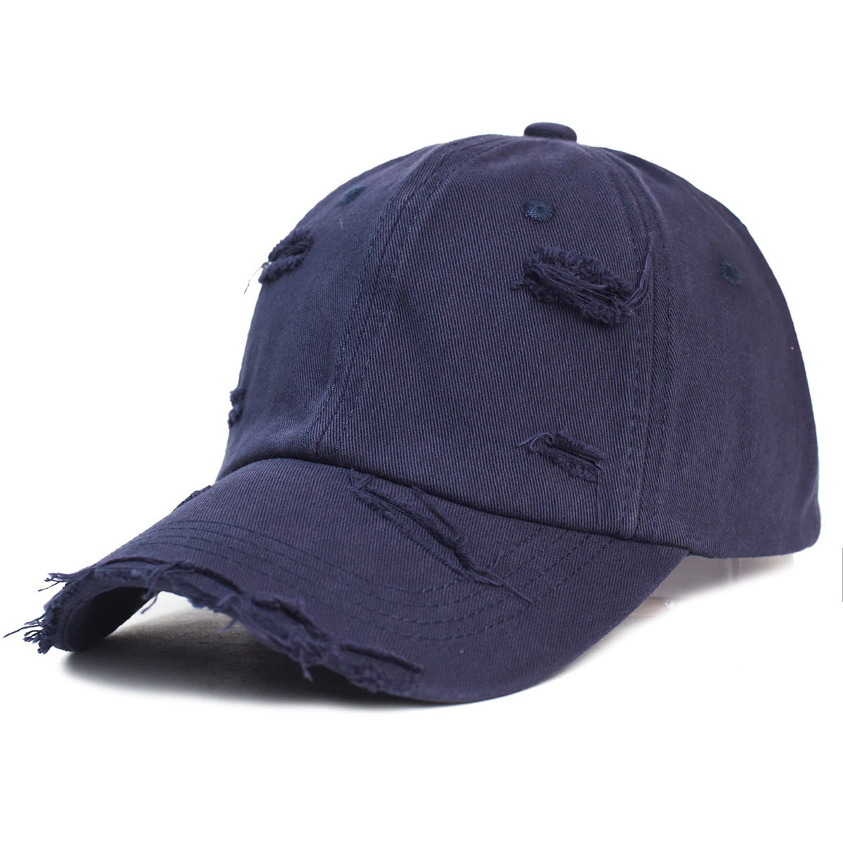 Ripped Cotton Worn Looking Washed-Out Cotton Baseball Cap