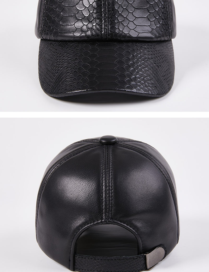Autumn and Winter High-End Leisure Leather Hat