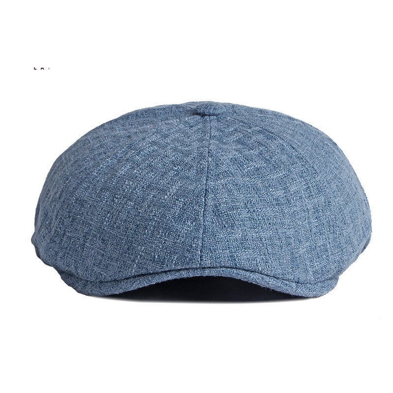 British Retro Octagonal Beret – Lightweight Linen Adjustable Cap - Urban Caps