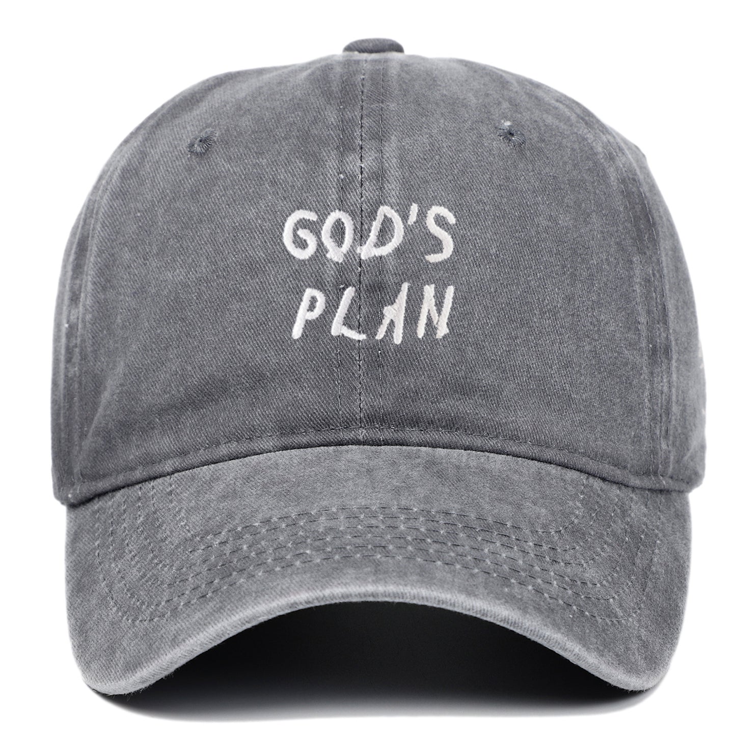 GODS PLAN Embroidered Baseball Cap Pure Cotton Washed - Urban Caps