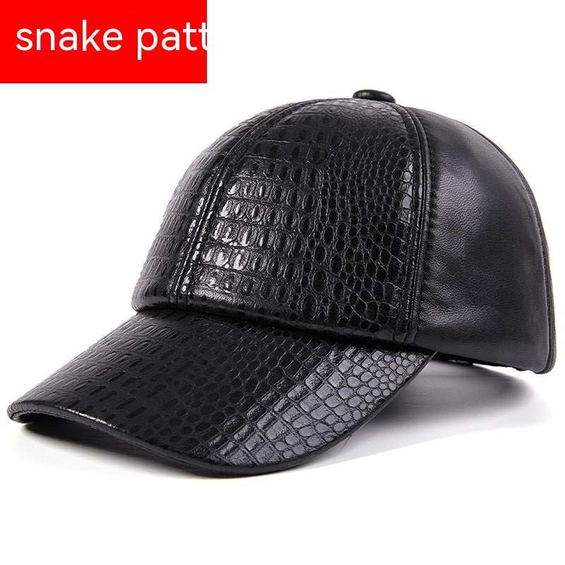 Autumn and Winter High-End Leisure Leather Hat