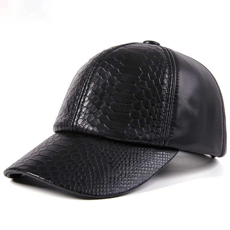 Autumn and Winter High-End Leisure Leather Hat