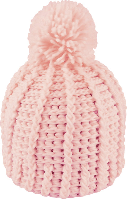 Kid's Chunky Acrylic Crochet Beanie with Pom-Pom – Soft Knit Winter Hat
