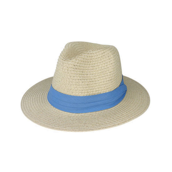 Keely Kid’s Fedora Hat – Braided Natural Fibre with UPF50+ Sun Protection