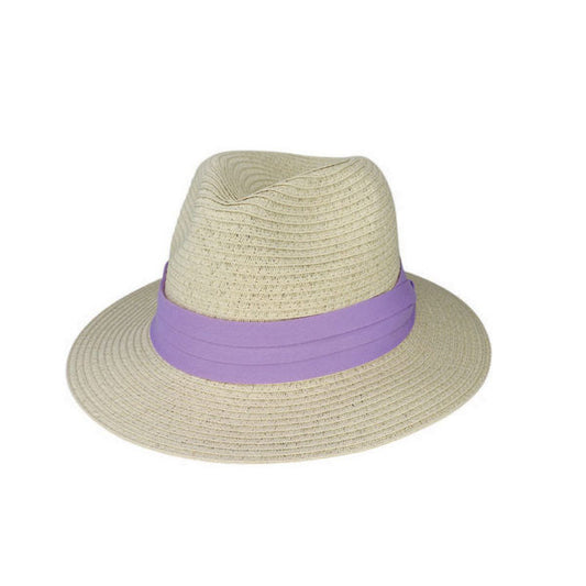 Keely Kid’s Fedora Hat – Braided Natural Fibre with UPF50+ Sun Protection