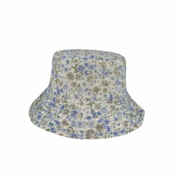 Kiki Kid’s Reversible Cotton Bucket Hat – Floral Print, UPF 50+ Sun Protection