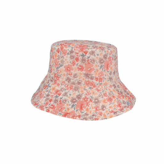 Kiki Kid’s Reversible Cotton Bucket Hat – Floral Print, UPF 50+ Sun Protection