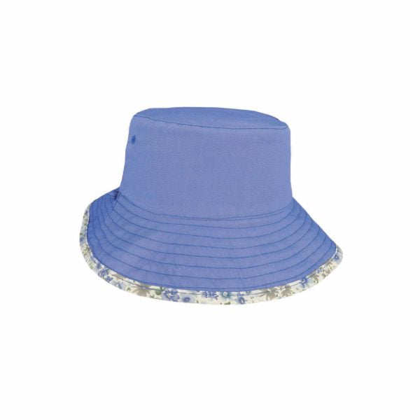 Kiki Kid’s Reversible Cotton Bucket Hat – Floral Print, UPF 50+ Sun Protection