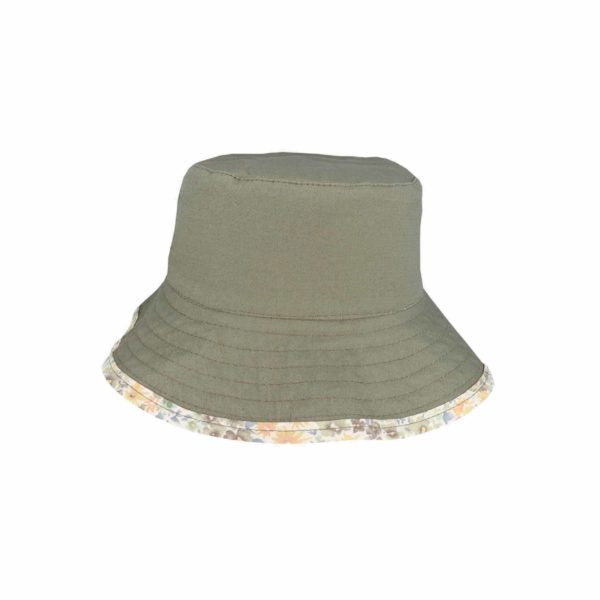 Kiki Kid’s Reversible Cotton Bucket Hat – Floral Print, UPF 50+ Sun Protection