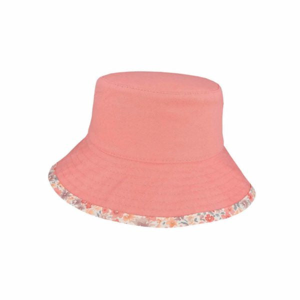 Kiki Kid’s Reversible Cotton Bucket Hat – Floral Print, UPF 50+ Sun Protection