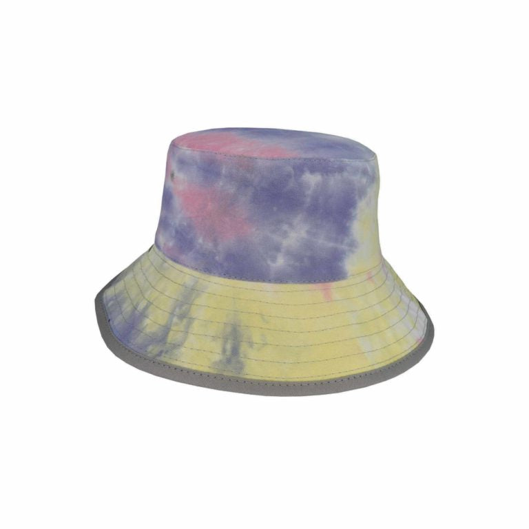 Brodie Kids Reversible Cotton Tie-Dye Bucket Hat with Adjustable Fit and UPF 50+ Sun Protection