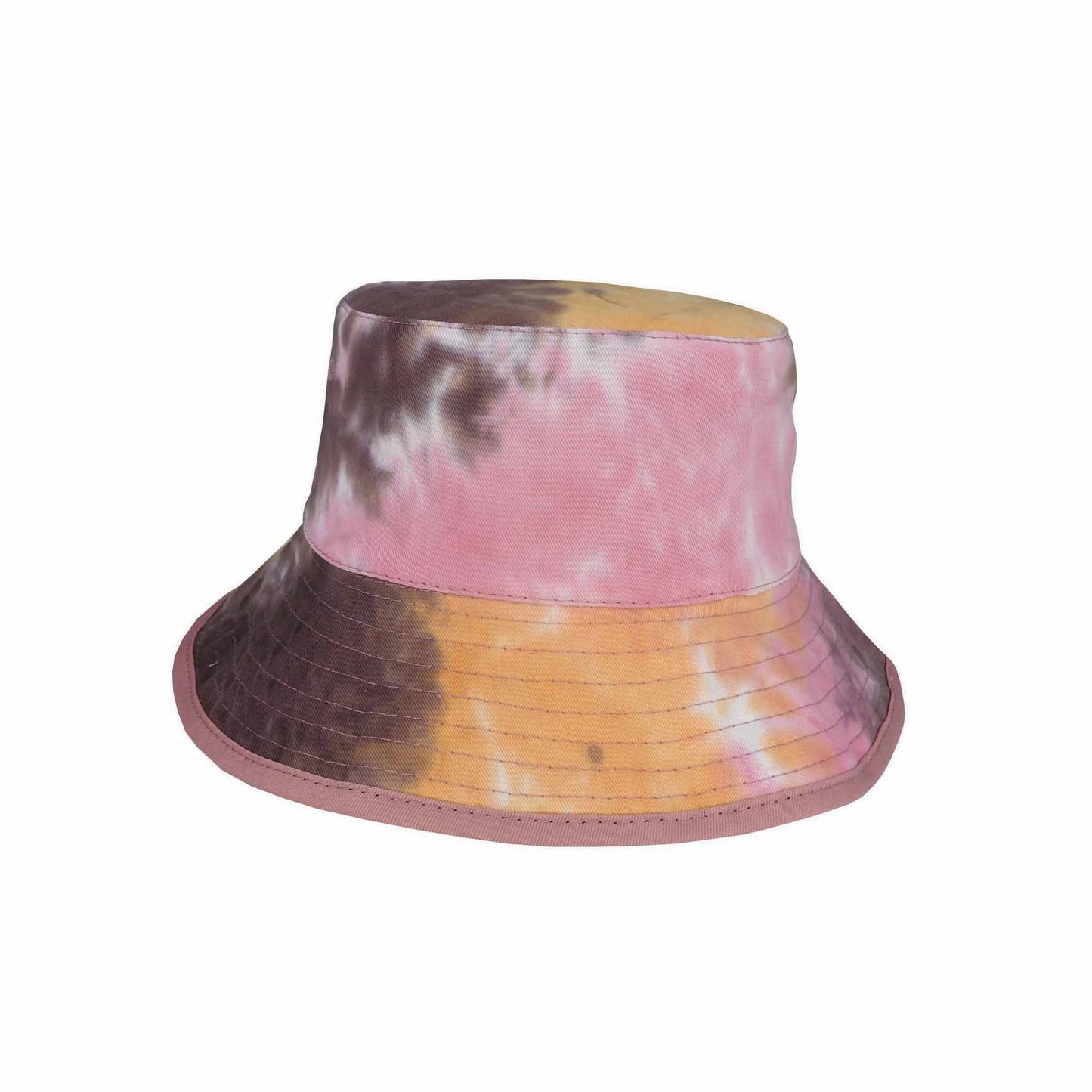 Brodie Kids Reversible Cotton Tie-Dye Bucket Hat with Adjustable Fit and UPF 50+ Sun Protection