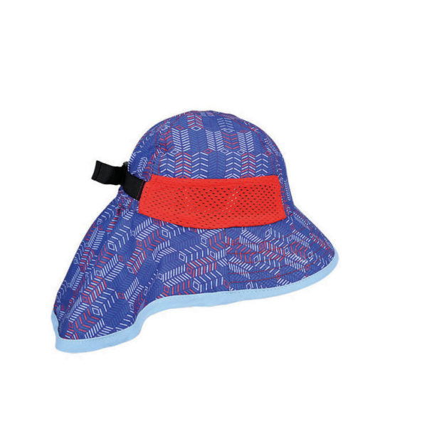 Kendra Kid’s Printed Microfibre Legionnaire Hat with Neck Flap – UPF Protection