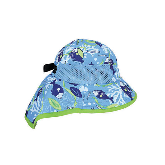 Kendra Kid’s Printed Microfibre Legionnaire Hat with Neck Flap – UPF Protection