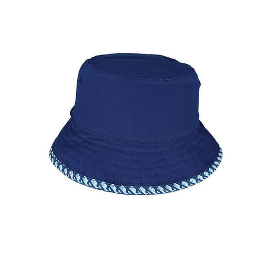Alvin Kid’s Reversible Cotton Bucket Hat with Whale Print and UPF 50+ Protection