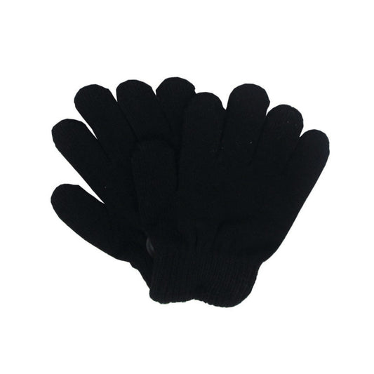 Children’s Acrylic Knit Stretch Gloves with Ribbed Cuff – Ainsley