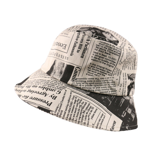 Men And Women Do Old Newspaper Pattern Printing Sun Hat - Urban Caps