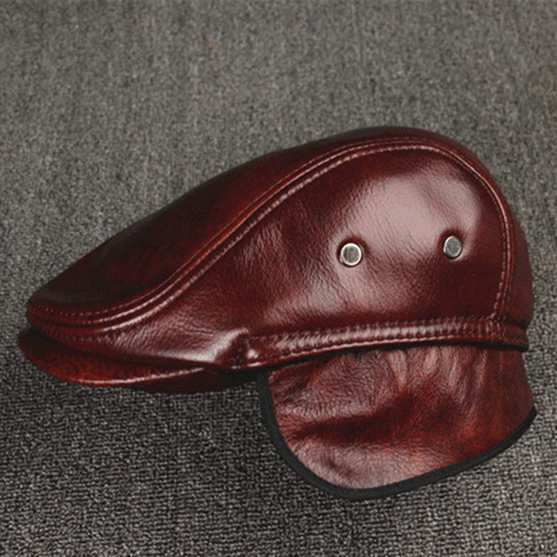 First Layer Cowhide Comfortable And Fashionable Sunscreen Beret - Urban Caps