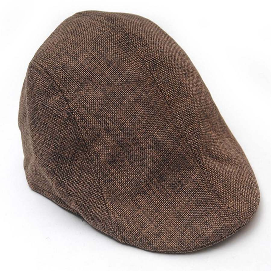 Breathable linen cotton duck tongue beret middle aged man - Urban Caps