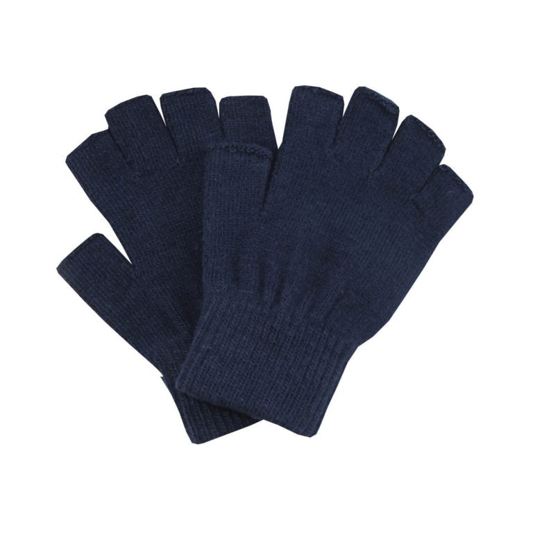 Children’s Fingerless Acrylic Knit Gloves with Ribbed Cuff – Ainsley