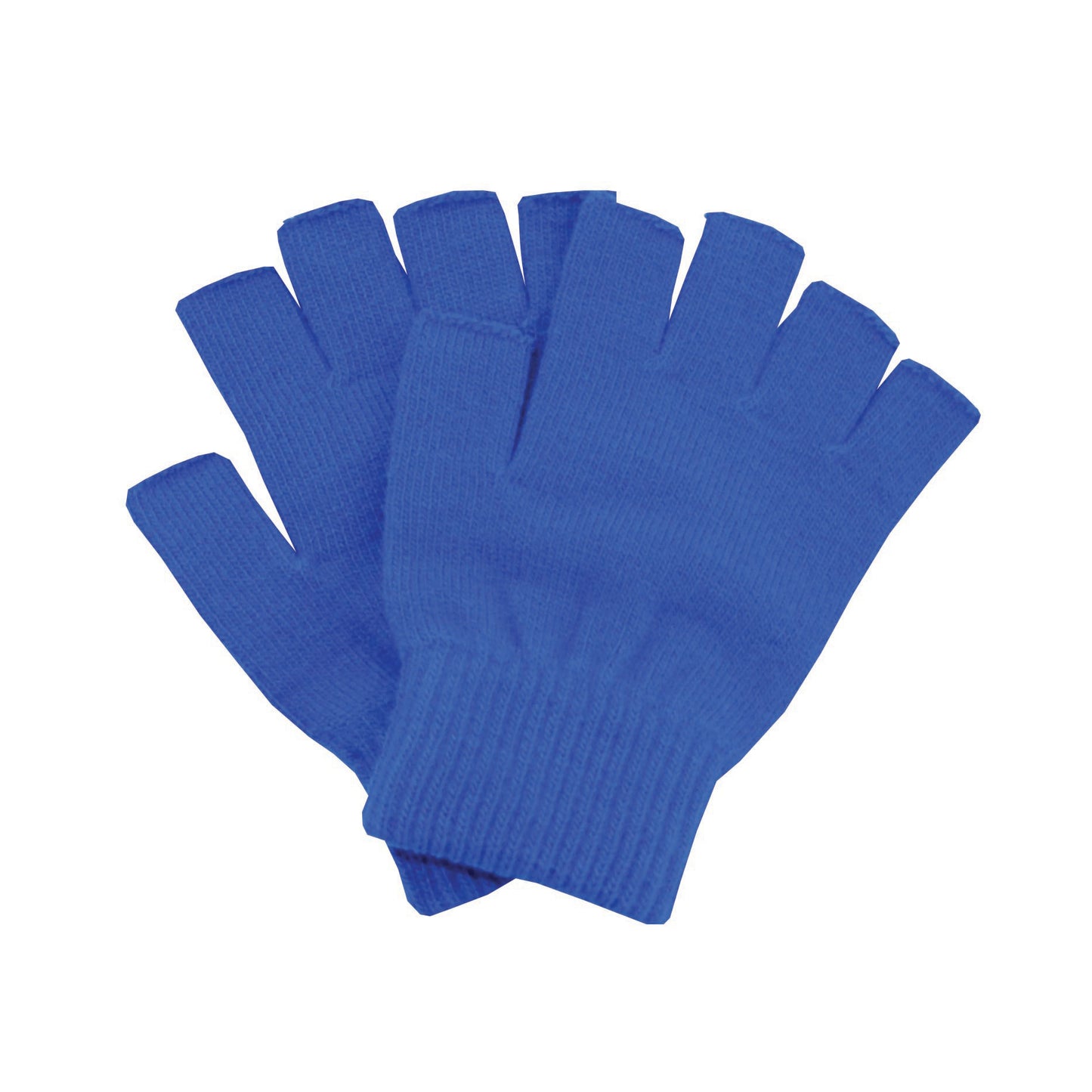 Children’s Fingerless Acrylic Knit Gloves with Ribbed Cuff – Ainsley