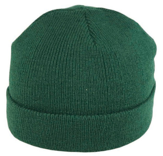 Double Knit Acrylic Beanie with Cuff – Stretch Fit Winter Hat