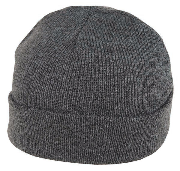 Double Knit Acrylic Beanie with Cuff – Stretch Fit Winter Hat