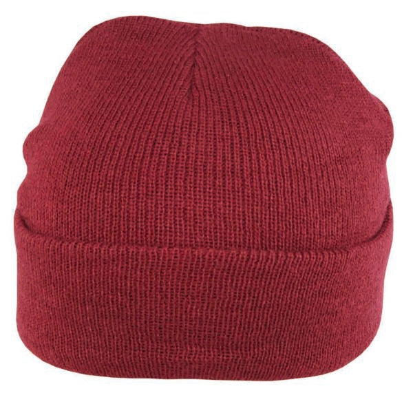 Double Knit Acrylic Beanie with Cuff – Stretch Fit Winter Hat