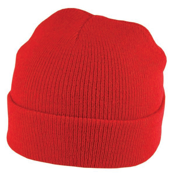 Double Knit Acrylic Beanie with Cuff – Stretch Fit Winter Hat