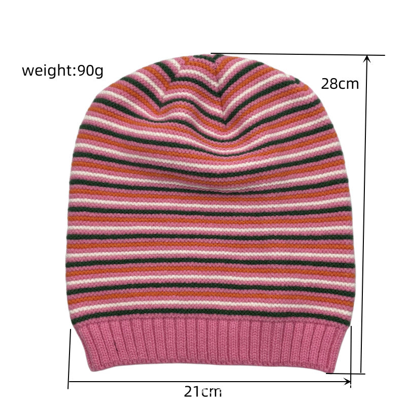 Stylish Striped Knitted Woolen Hat: Embrace Warmth with Flair - Urban Caps