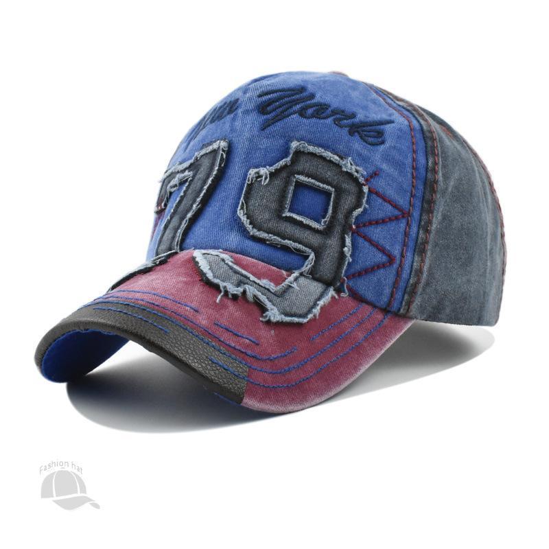 Men's Washed Letter Embroidery Baseball Cap - Urban Caps